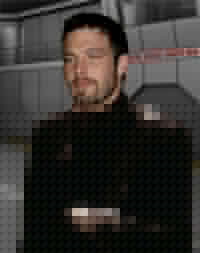 Headshot courtesy Ben Affleck, Background unknown, Uniform Babylon 5, Image Manipulation Ian Dickson, 2003